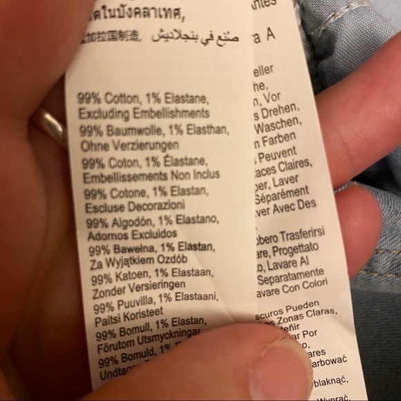 Cotton:On NWT 18 Plus High Rise Straight Jeans Cut Offs, Stretch, Distressed - Picture 9 of 12